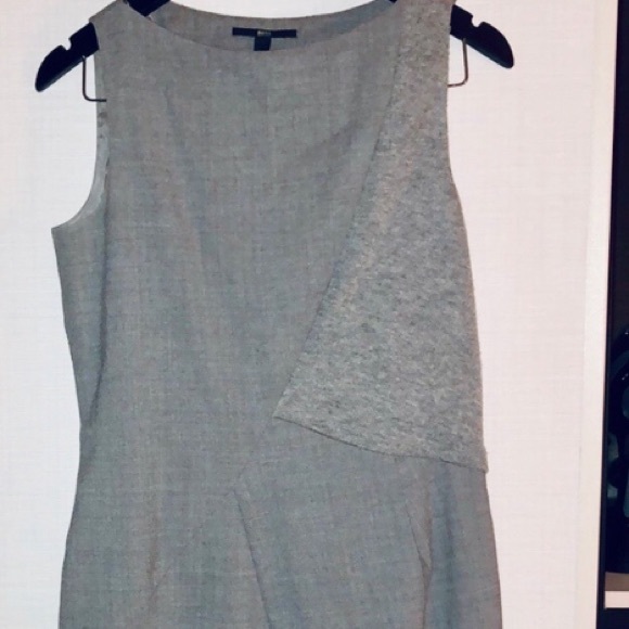 ⛲️HUGO BOSS⛲️MIXED MEDIA GREY SHEATH DRESS⛲️ - Picture 7 of 7